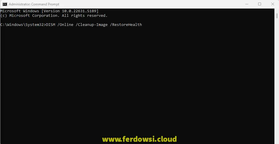 دستور DISM /Online /Cleanup-Image /RestoreHealth برای تعمیر فایل‌های سیستمی ویندوز