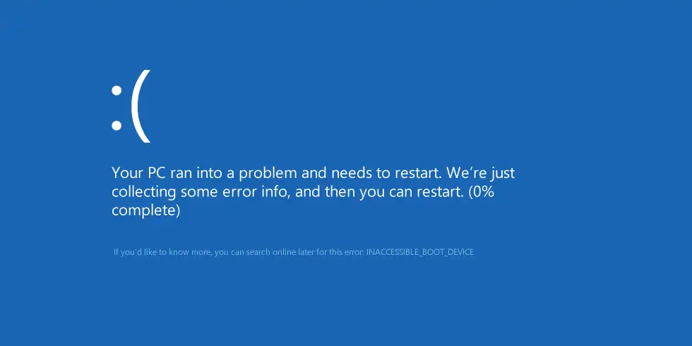 صفحه آبی ویندوز در Windows 8