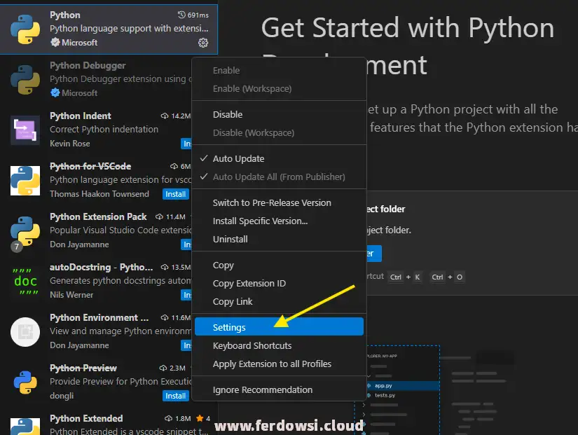 نحوه پیکربندی بهترین افزونه های vscode برای پایتون-پیکربندی افزونه