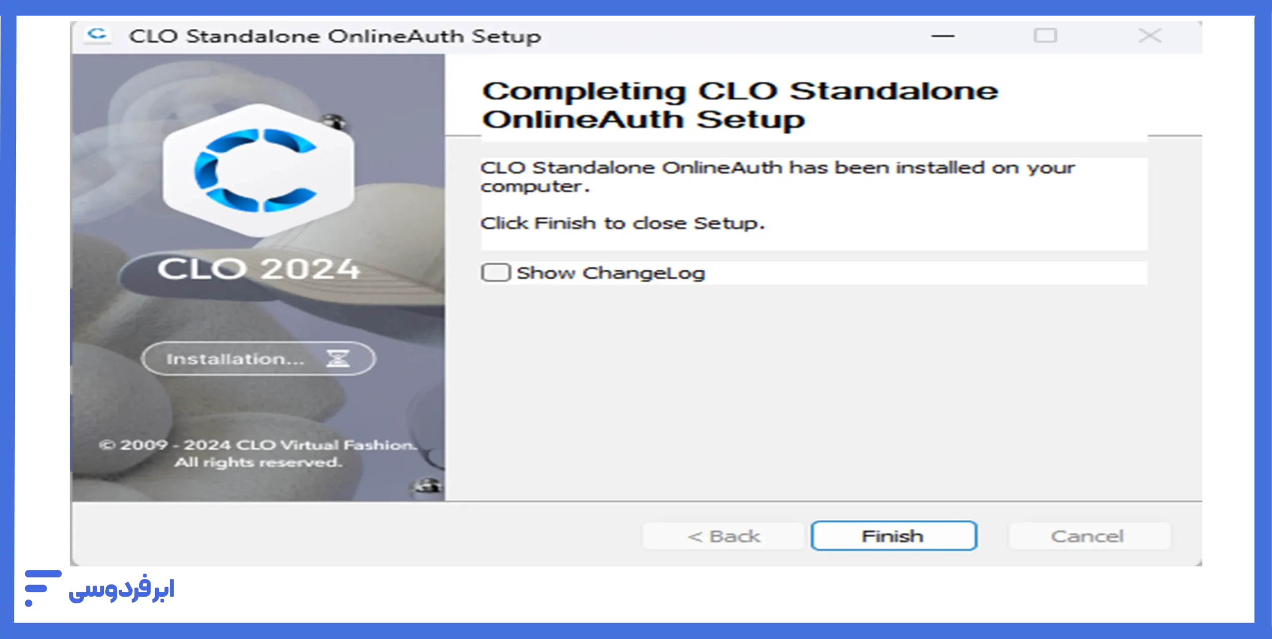 پایان نصب کلوتریدی