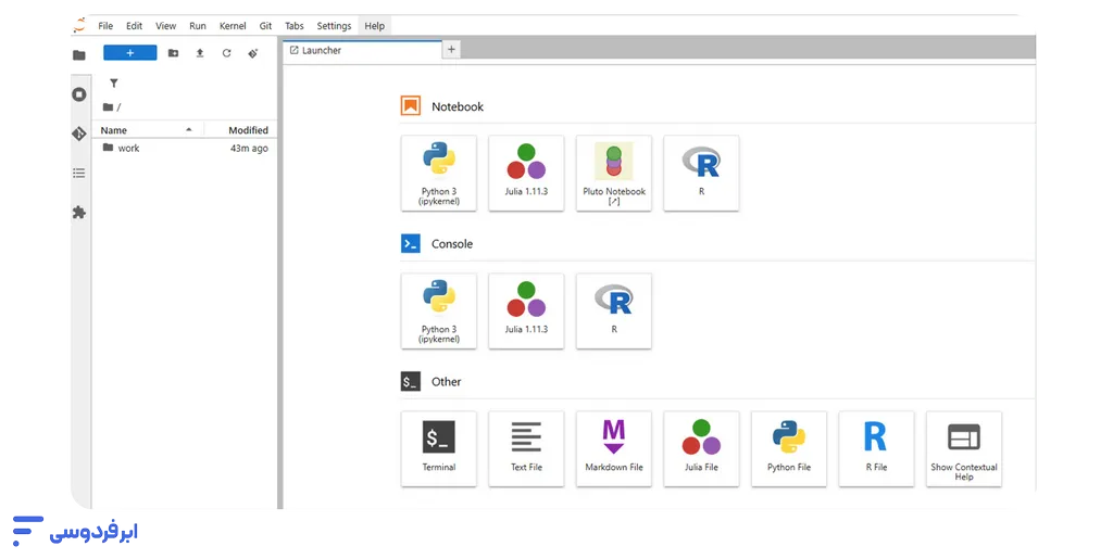 آموزش اتصال به سرور ژوپیتر لب در ابر فردوسی محیط ژوپیترلب ابری