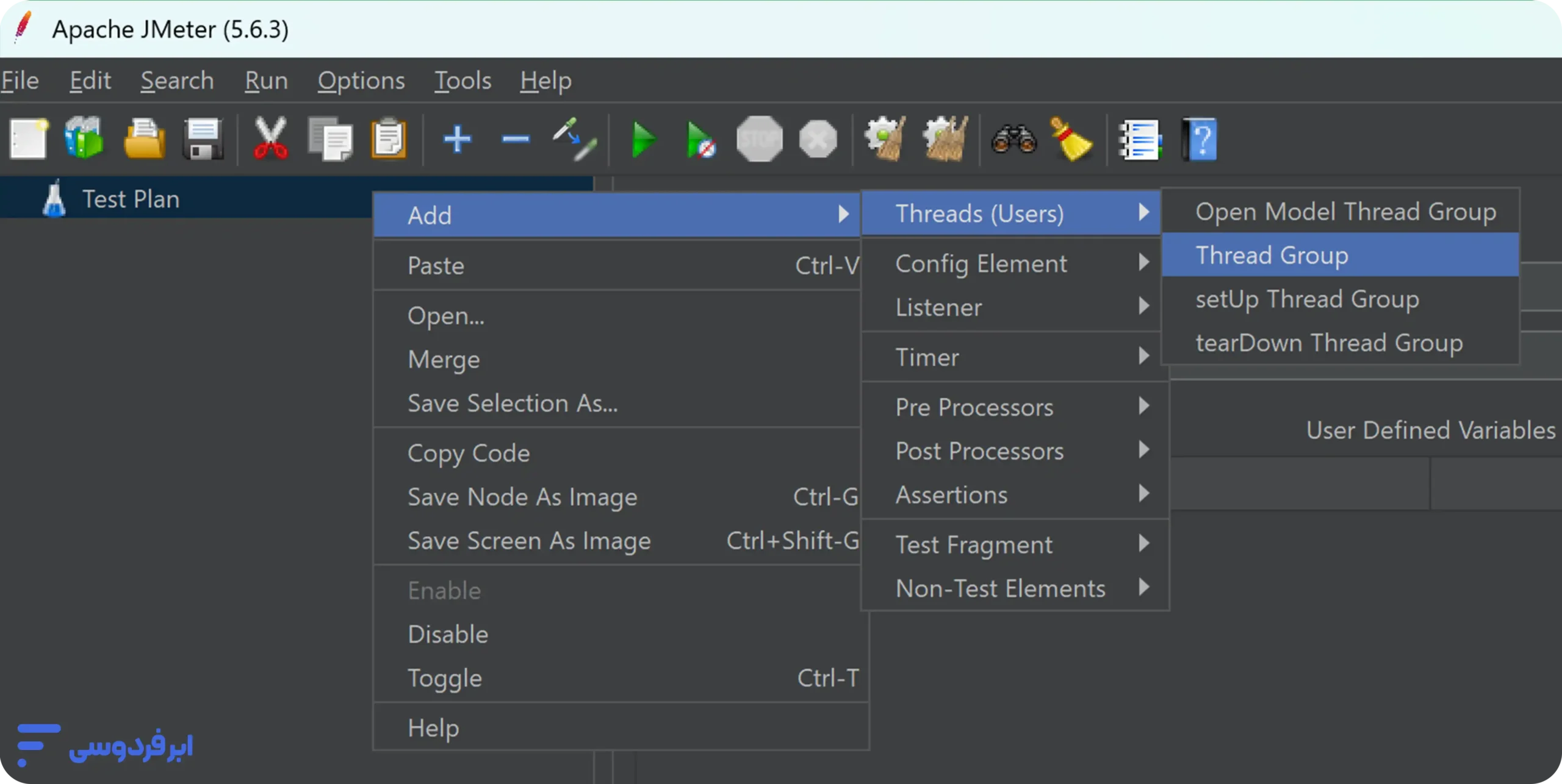 JMeter چیست؟ راهنمای جامع تست عملکرد و فشار (Load Testing) نمایی از محیط نرم افزار جی متر (JMeter)