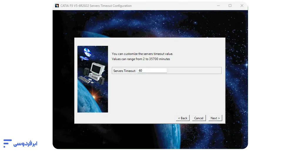 نصب کتیا | آموزش گامبهگام در ویندوز ۱۰، ۱۱ و ۷ تنظیم Servers Timeout