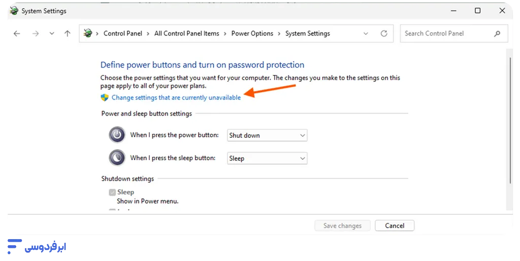 نصب لینوکس در کنار ویندوز (آموزش گامبهگام Dual Boot) ورود به Change settings that are currently unavailable