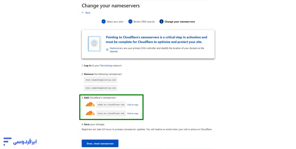 راهاندازی CDN؛ آموزش کامل اتصال و تنظیم CDN برای سایت تغییر Nameserver