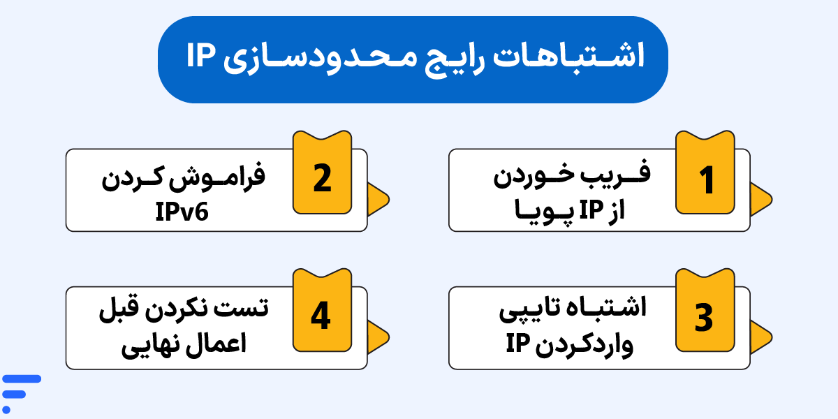 آموزش محدود کردن IP برای SSH (دسترسی فقط برای IP خاص) اشتباهات رایج محدودسازی IP