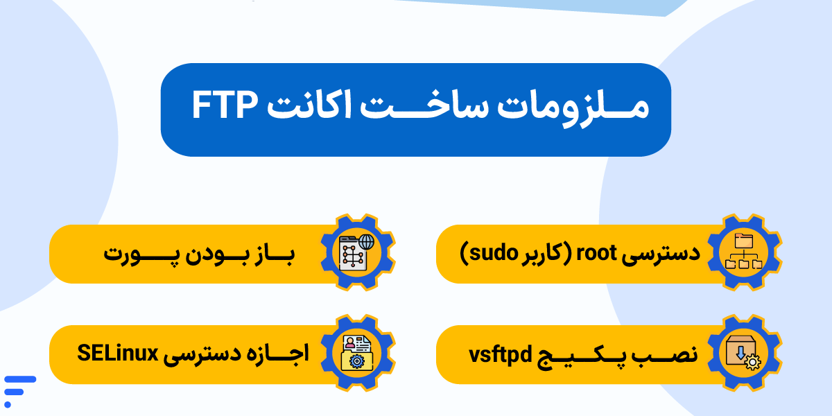 ملزومات ساخت اکانت FTP