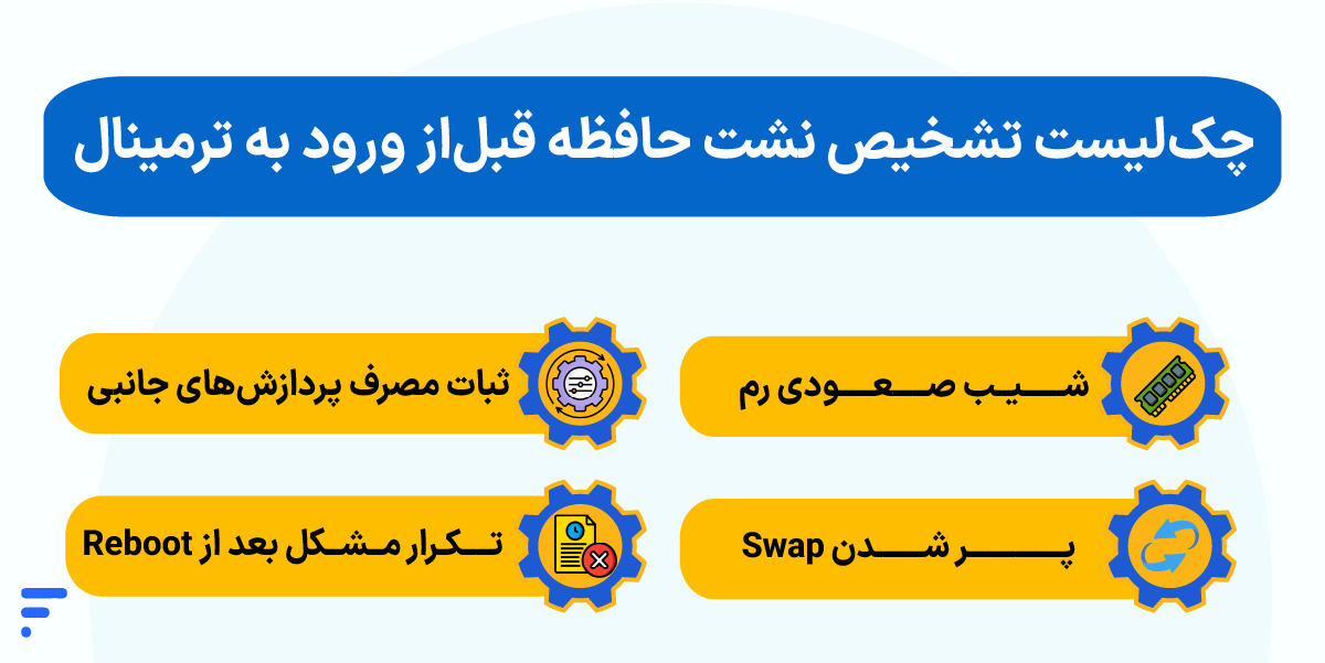 چکلیست تشخیص نشت حافظه قبلاز ورود به ترمینال